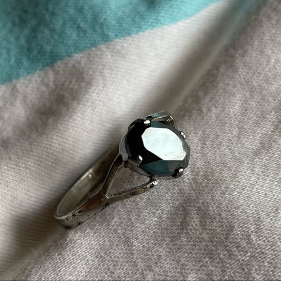 Vintage .925 and Pyrite Prong Ring - Picture 7 of 8